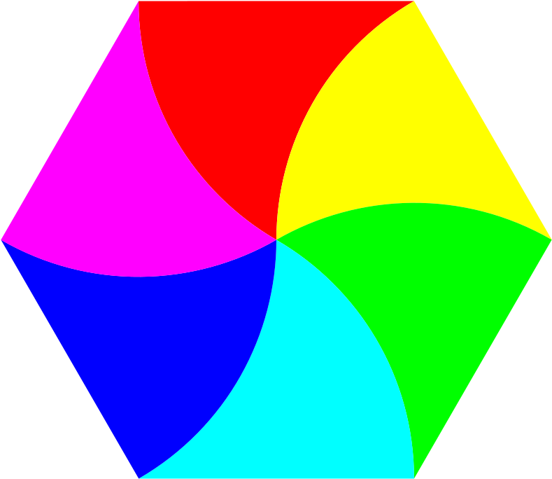 Color Clip Art Free - Clip Art Of Hexagon (900x900)