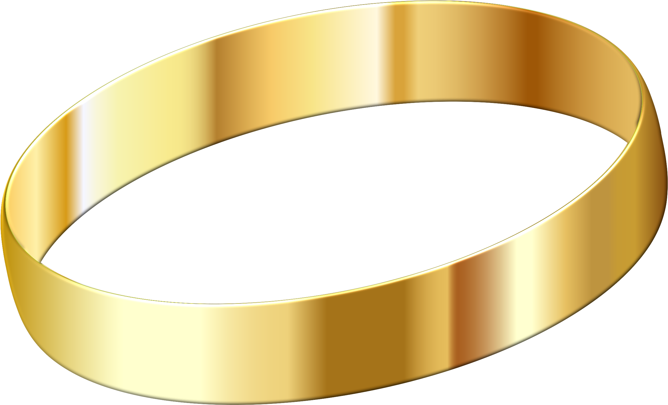 Ring Gold Png Clipart - Clip Art Gold Ring (2400x1457)