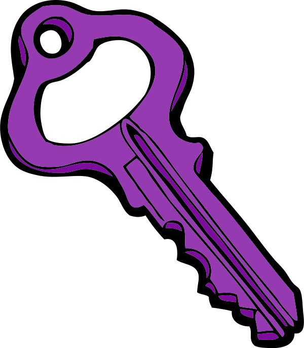 Clip Arts Related To - Purple Clip Art Key (600x686)