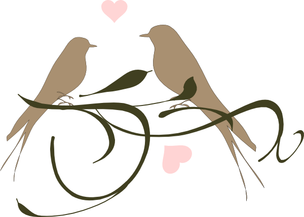 Wedding Birds Clipart Love Clip Art At Clker Com Vector - Clip Art Love Birds (600x430)