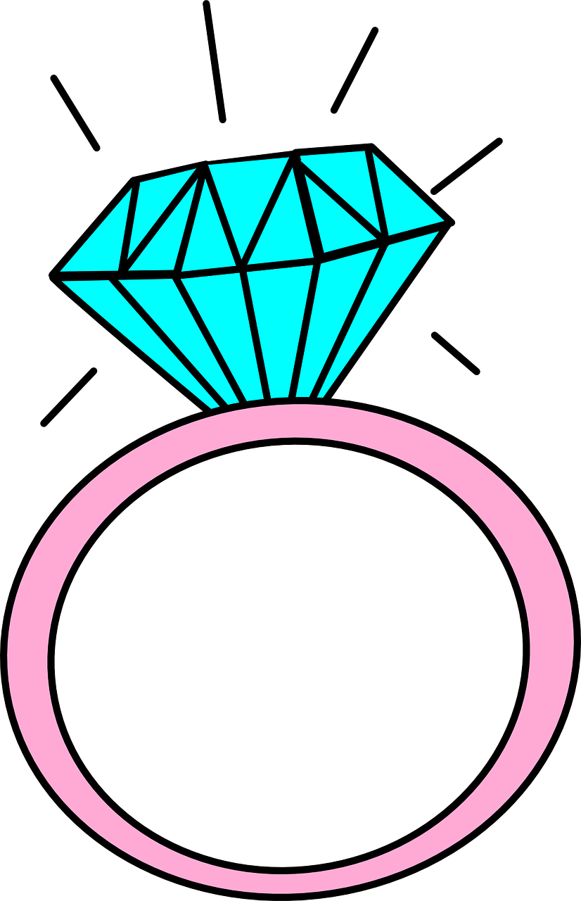 Cartoon Wedding Ring Diamond Ring Maddie Clip Art At - Cartoon Diamond Ring (826x1280)