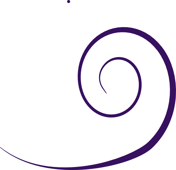 Clipart Dazzling Design Swirl Clipart Plain Purple - Clip Art Curl (600x582)