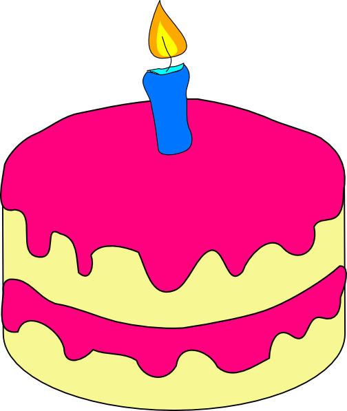 Birthday Cake Svg Clip Arts 504 X 597 Px - Clip Art Of Birthdaycake (504x597)