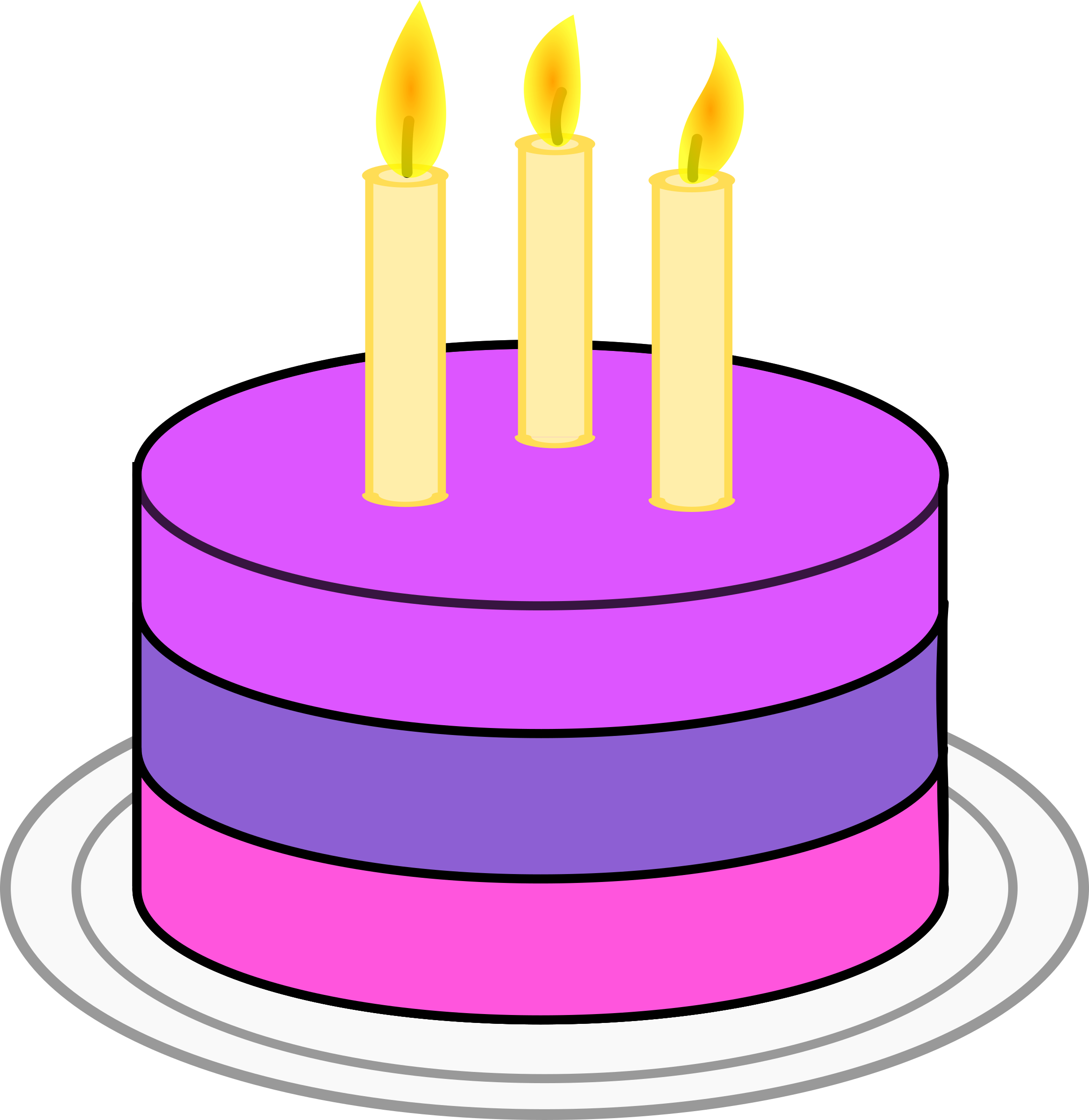 Clipart Cake Simple Birthday - Birthday Cake Clip Art Simple (2333x2400)