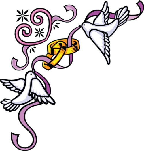 Free Wedding Invitation Flourish Clipart - Happy First Wedding Anniversary Gif (500x523)