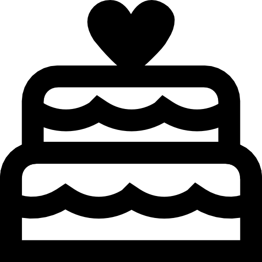 Wedding And Event Floral And Décor Services - Black And White Cake Symbol (512x512)