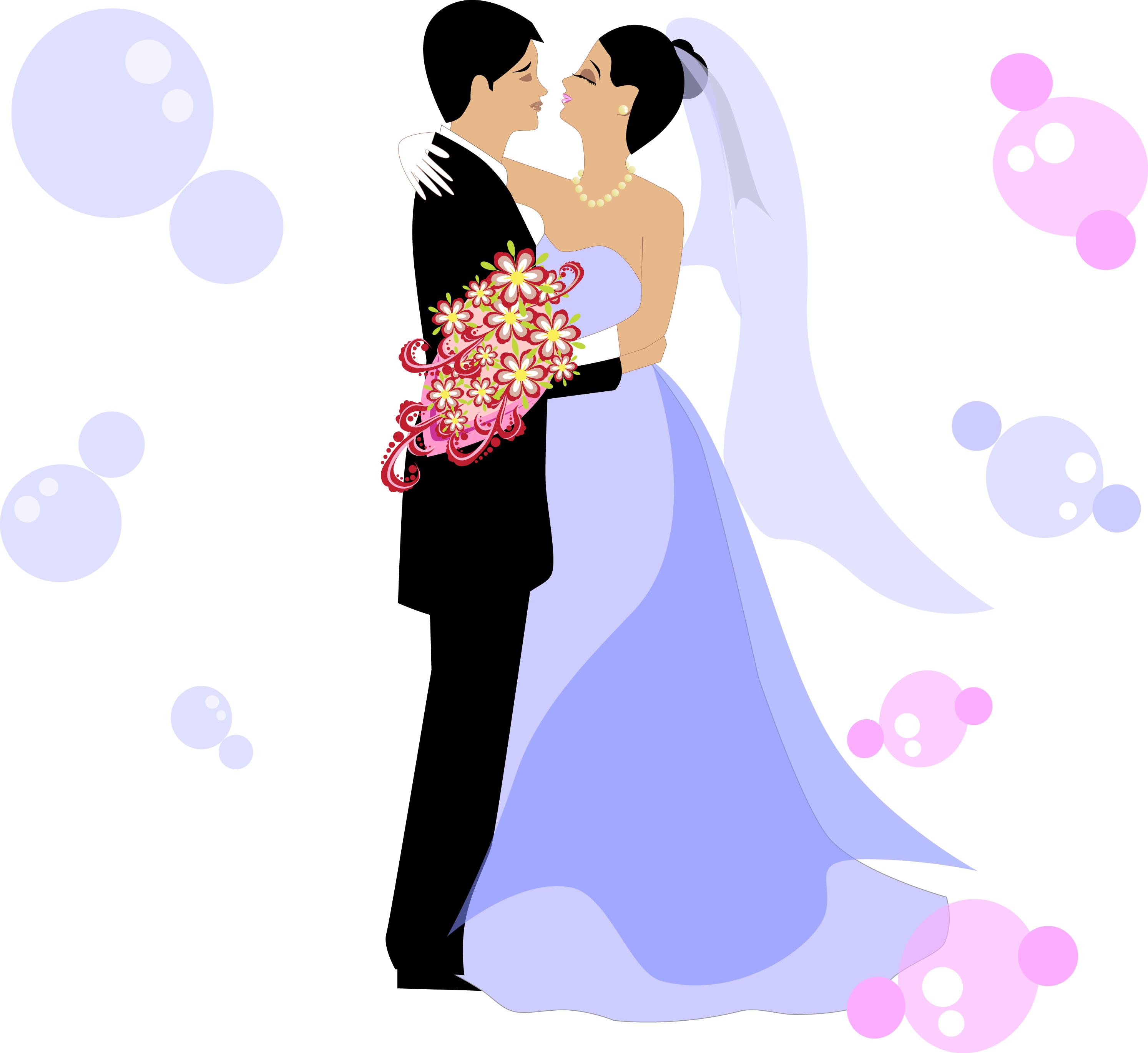 Wedding Invitation Bridegroom Clip Art - Married Man And Woman (2987x2739)