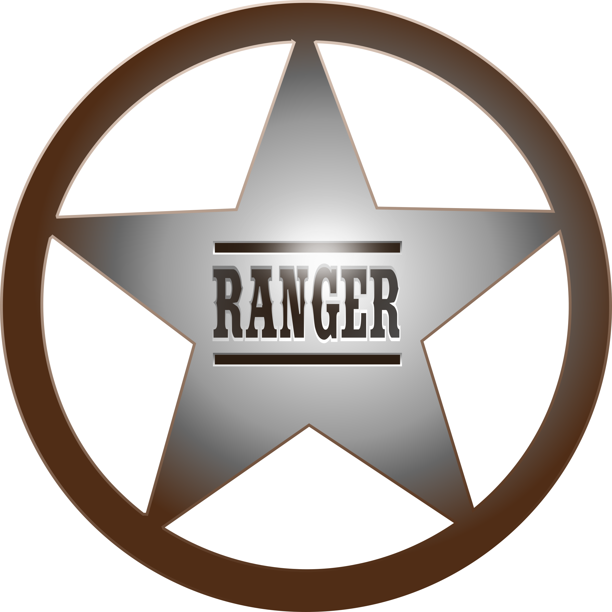 Western Clip Art Download - Ranger Badge (2400x2400)