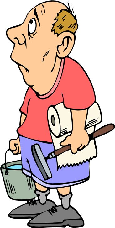 365 Days Of Fun In Marriage - Man Cleaning Clipart (377x750)