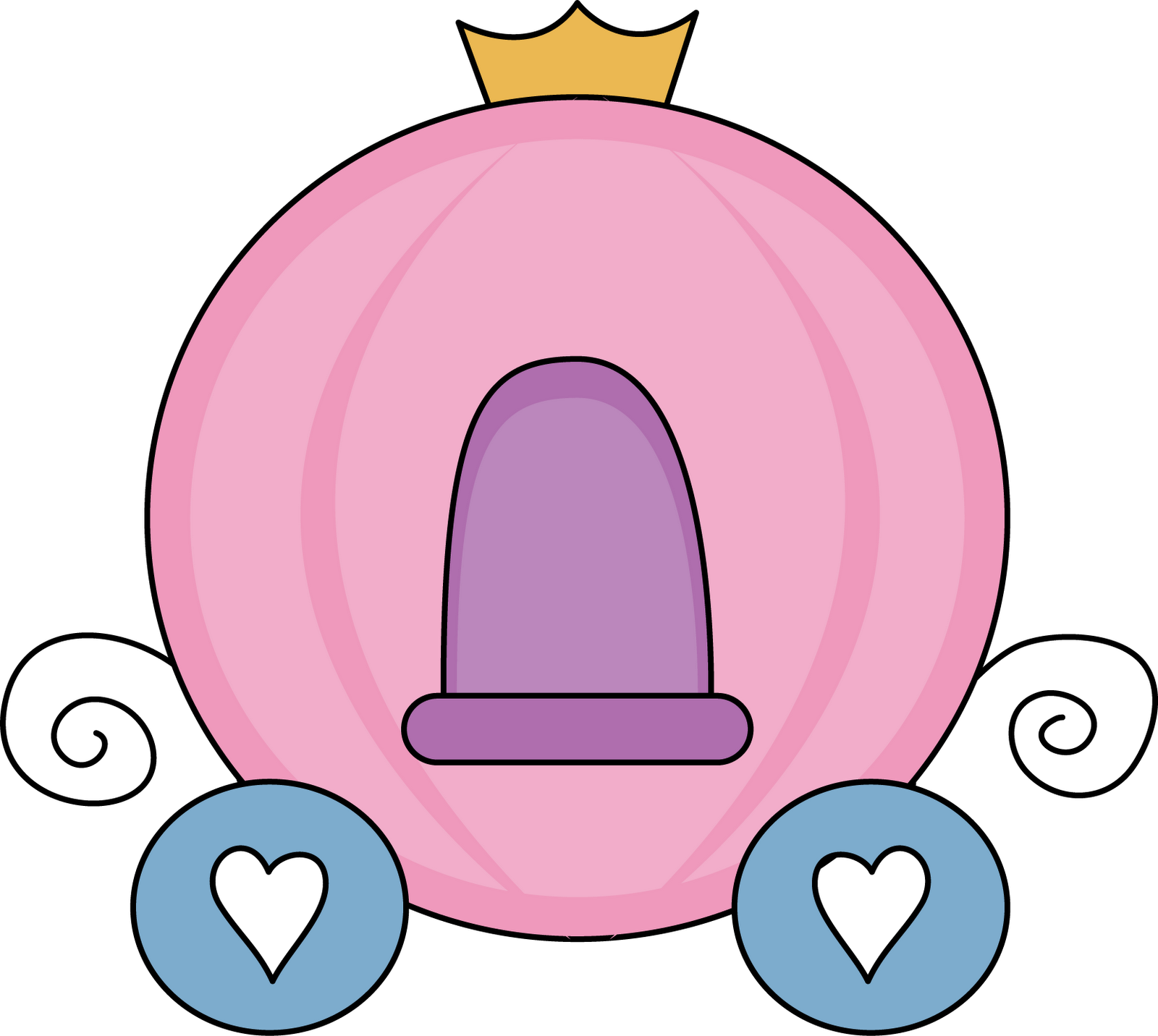 Images For Cinderella Princess Clipart Black And White - Carriage Clipart (1660x1486)