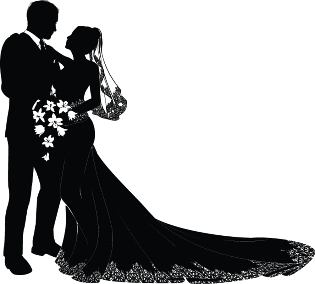 Wedding Invitation Bridegroom Clip Art - Bride And Groom Vector (1002x905)