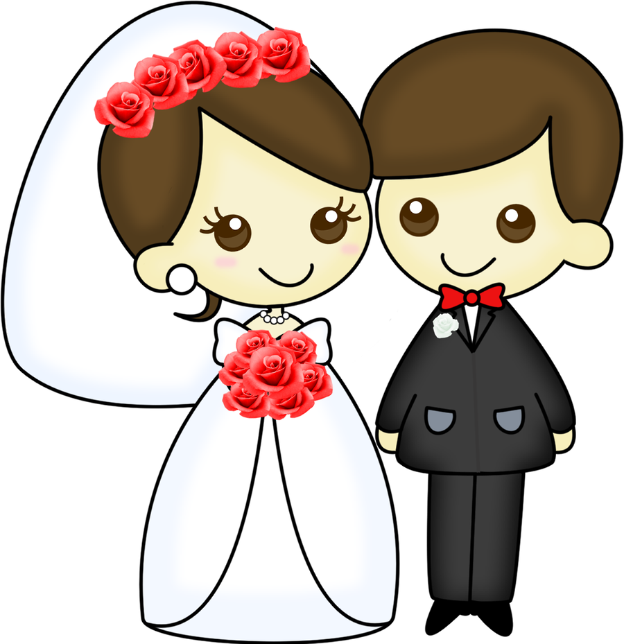 Married Clipart Png - Dibujos De Matrimonio (900x929)