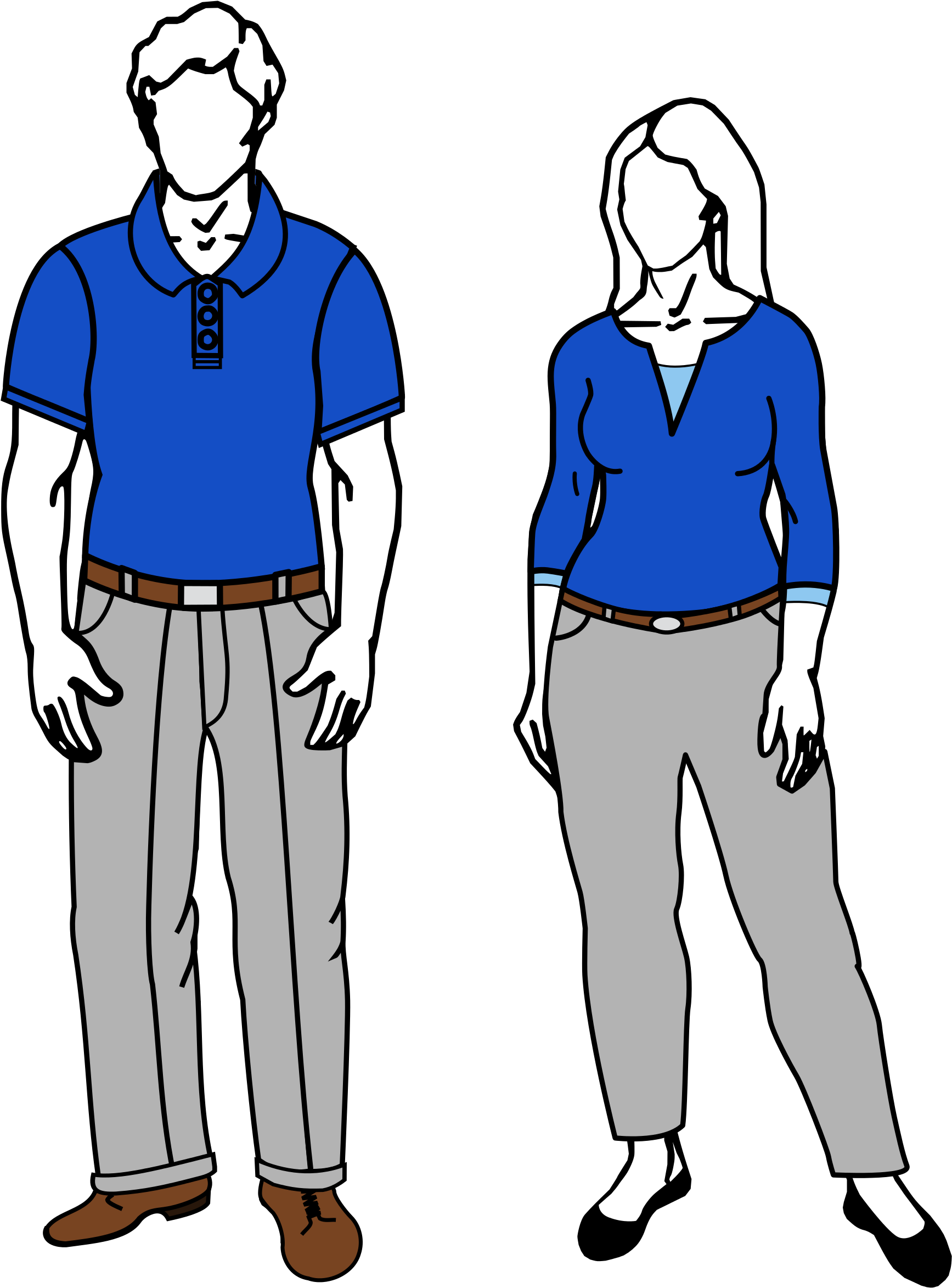 Business Casual Dress Code Clipart - Unsuitable Suitable Clothing For An Interview (2000x2394)