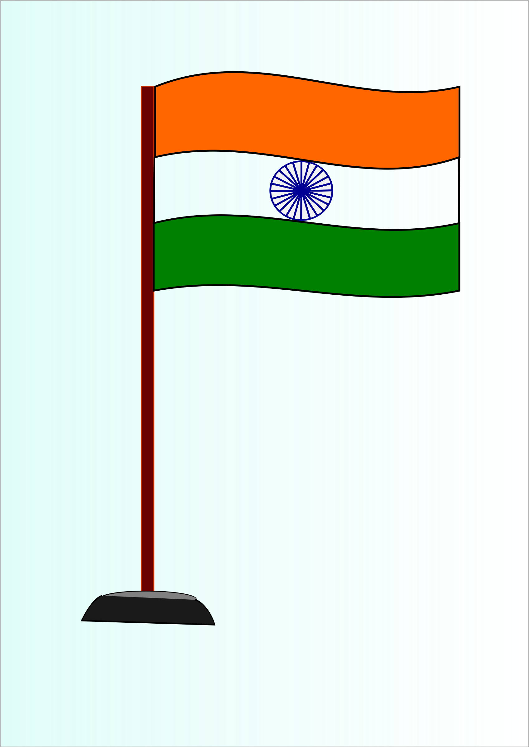 Clipart Images Of Indian Flag - National Flag Of India (1697x2398)