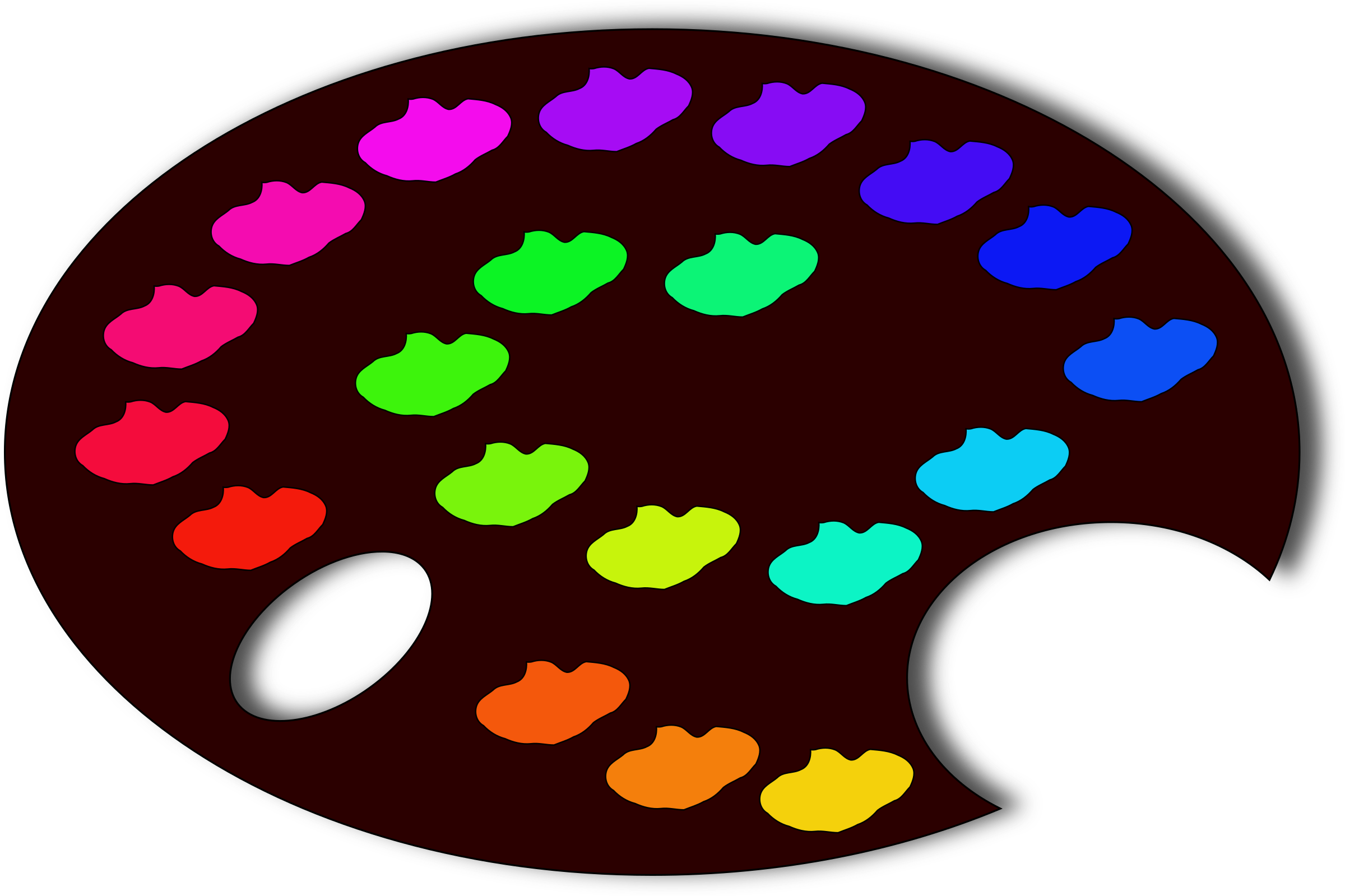 Big Image - Clip Art Paint Palette (2400x1599)