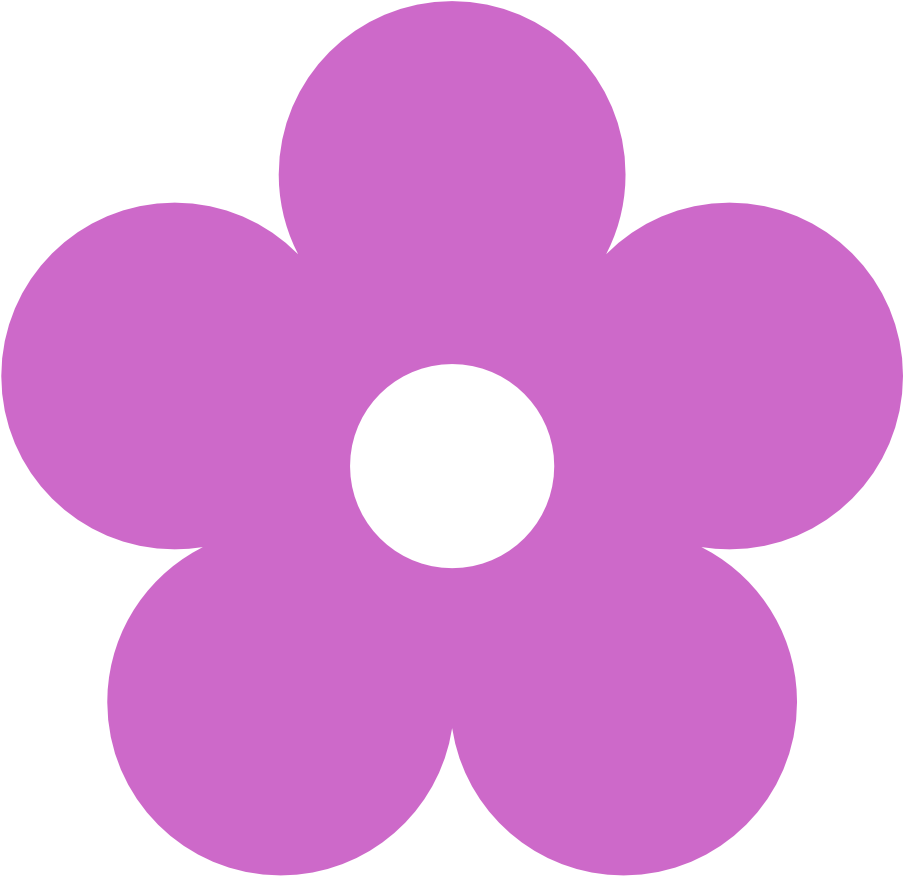 60s Flower Clipart Hippie Flower - Colored Flower Clipart (999x990)