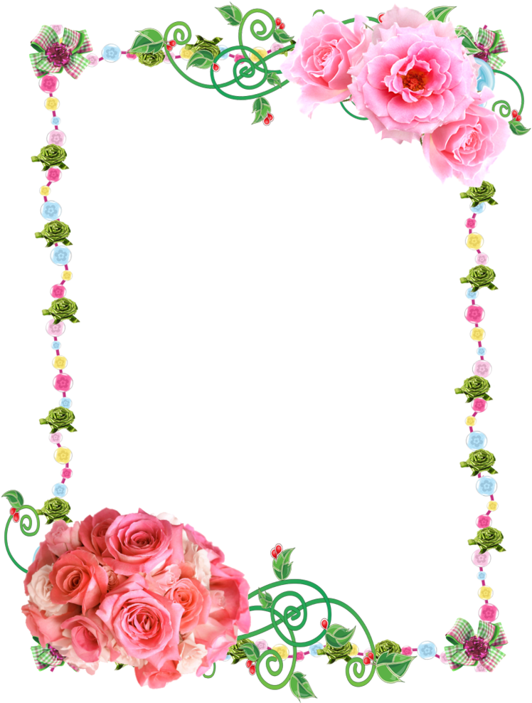Frame Png With Roses By Melissa-tm - Rose Frames (900x1164)