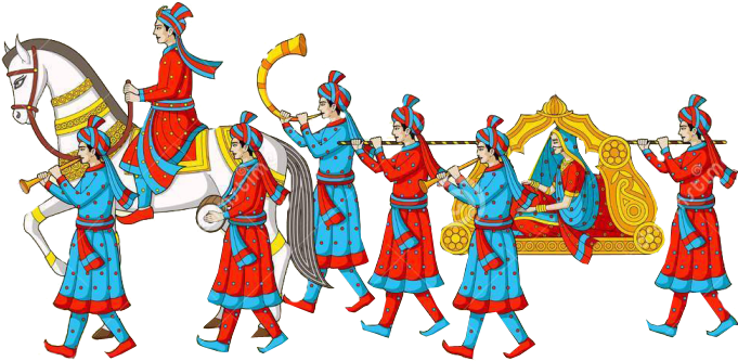 Wedding Images Clip Art Png - Indian Wedding Baraat Clipart (682x347)