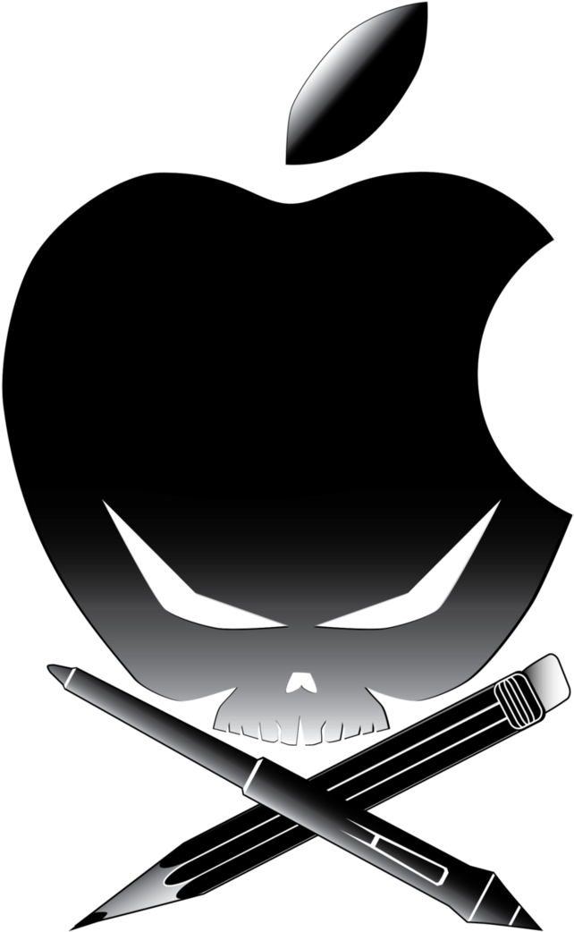 Skull Apple Logo - Apple Logo Vector (751x1064)
