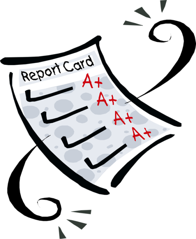 Report Book Clipart Microsoft - Report Card Clipart Transparent (640x778)