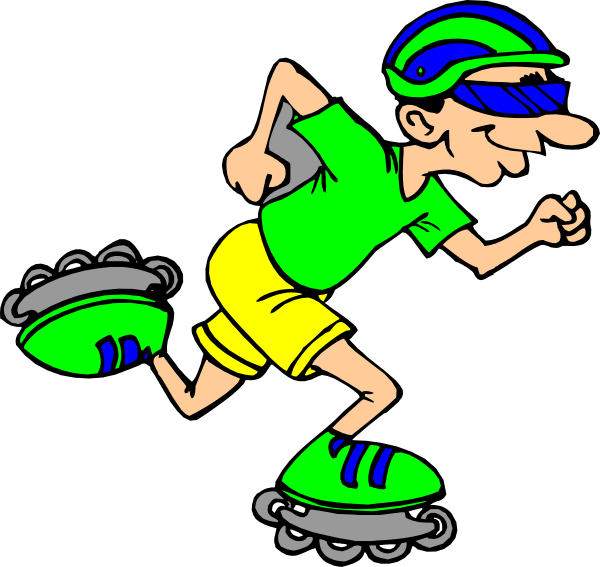 Clipart Of Sport, Roller And Skating - Weltbester Inline Skater (600x567)