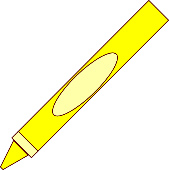 Crayon Clip Art - Yellow Line Icon Png (594x596)