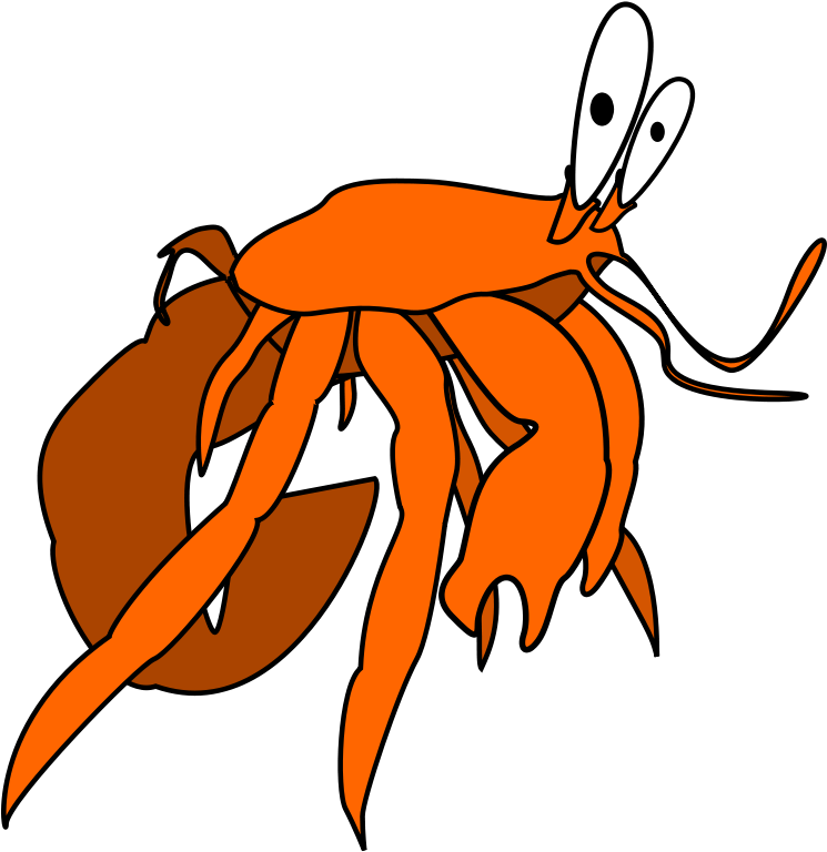 King Crab Clip Art Download - Orange Cartoon Sea Creatures (800x800)