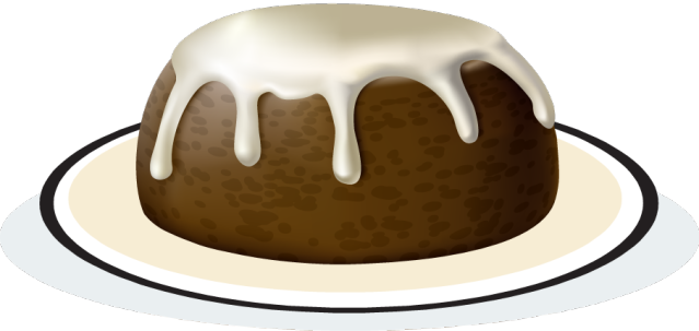 Clip Art Bundt Cake - Chocolate (639x303)