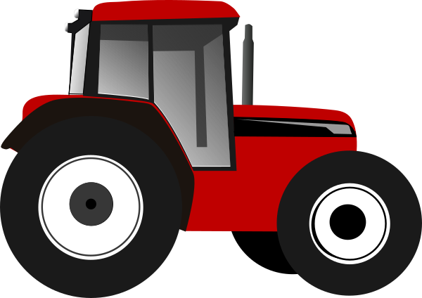 Red Tractor Clip Art At Clker - Tractor Clipart (600x424)