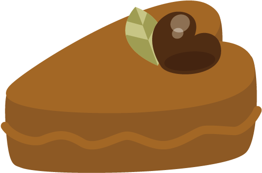 Chocolate Cake Heart Clip Art - Valentine's Day (625x625)