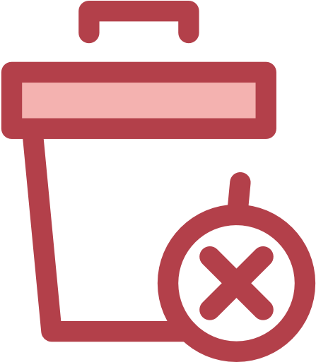 Iconos Gratis De Interfaz - Delete Icon Png Red (512x512)