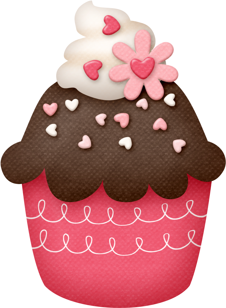 Goma Eva - Clipart Cupcake Vintage Png (877x1142)