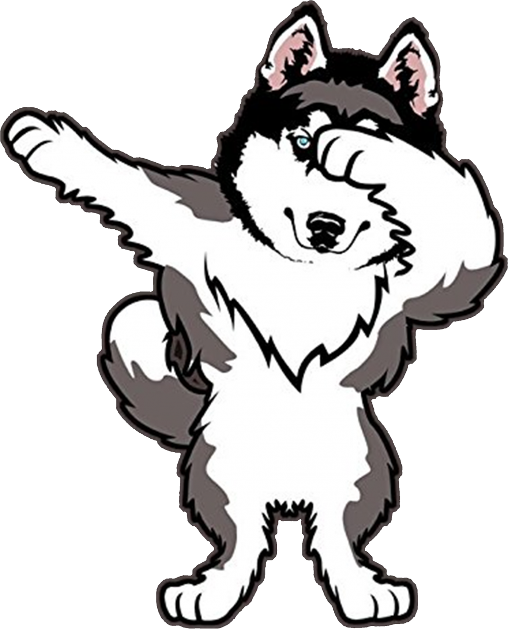 Husky Dabbing (1000x1237)