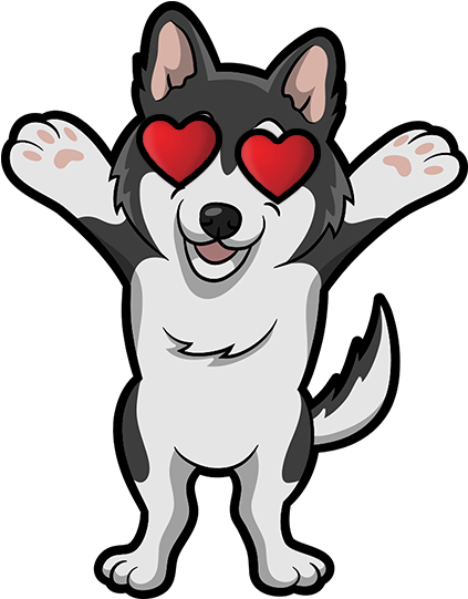Husky Emoji & Stickers Messages Sticker-11 - Husky Emoji (618x618)