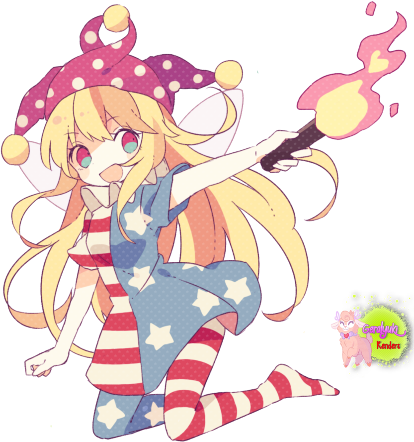 Clownpiece Kawaii By Geralyuki - Clownpiece Chibi (870x918)