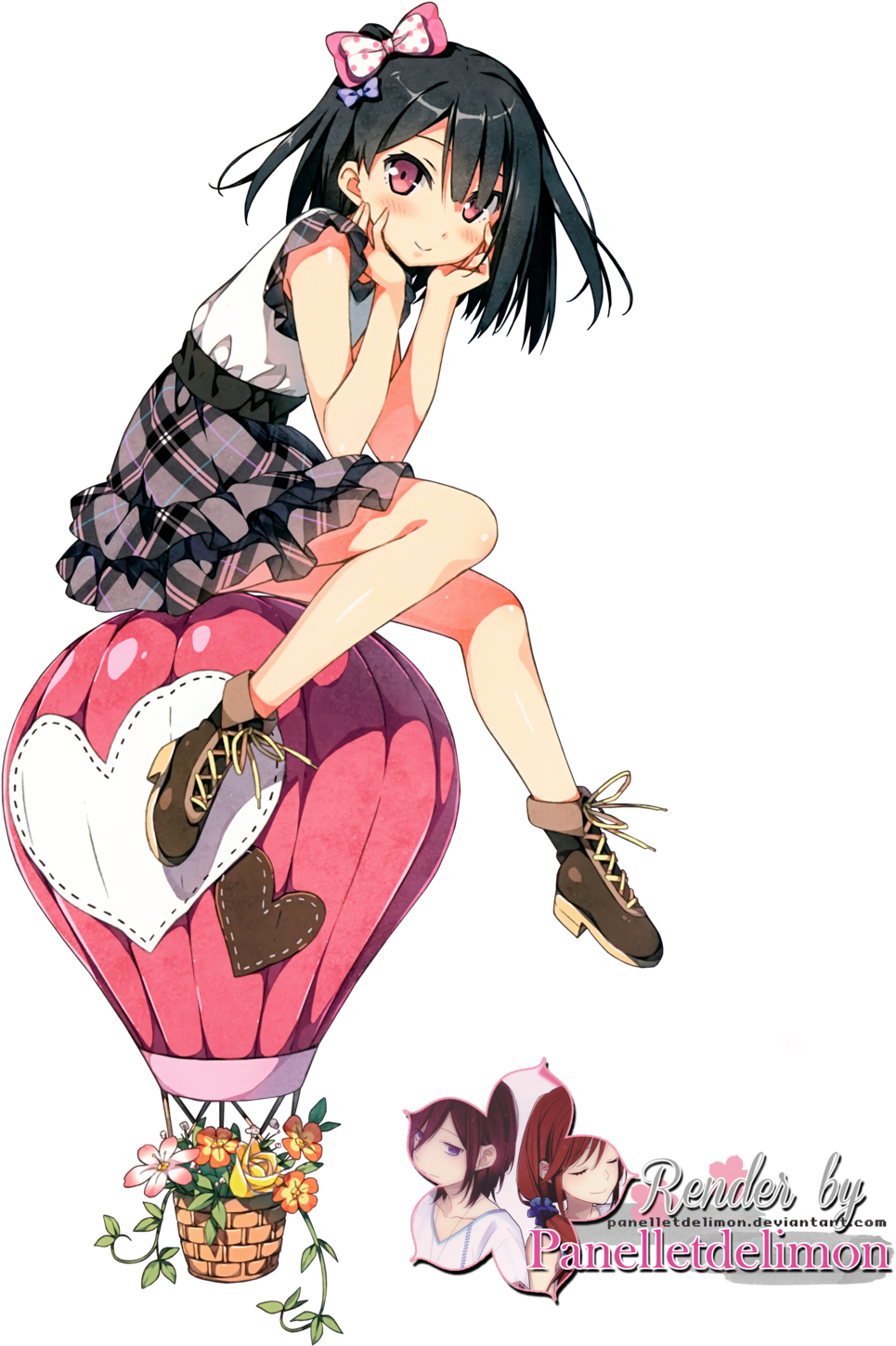 Render - Anime Girl With Balloon (1024x1645)