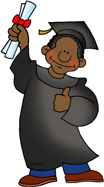 Free Kids Clip Art By Phillip Martin Free Clip Art - Graduation Clip Art (389x648)