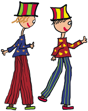 Circus Clipart Stilt Walker - Stilts (323x392)