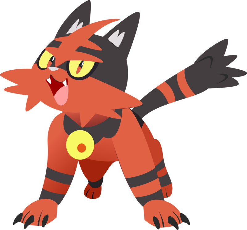 Litten Evolution By Alexalan - Pokemon Torracat Png (800x743)