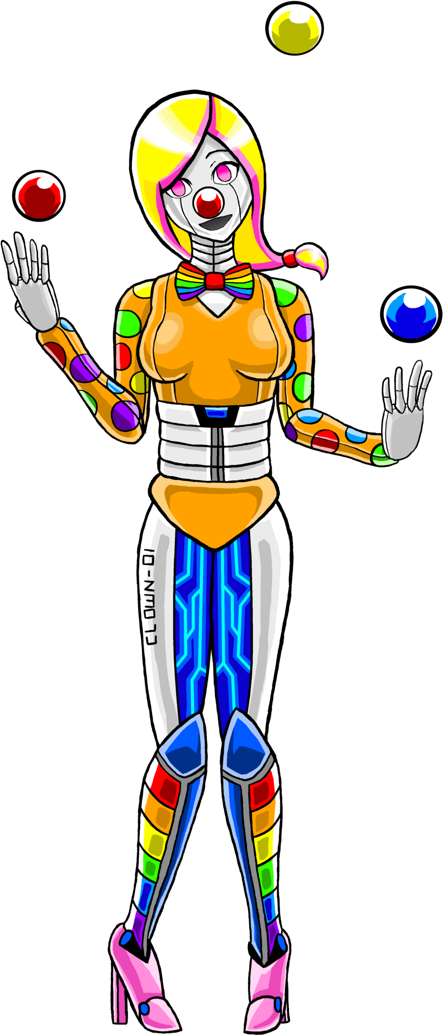 01 Cynthia By Tf-circus - Animatronic Clown Png (1024x2168)