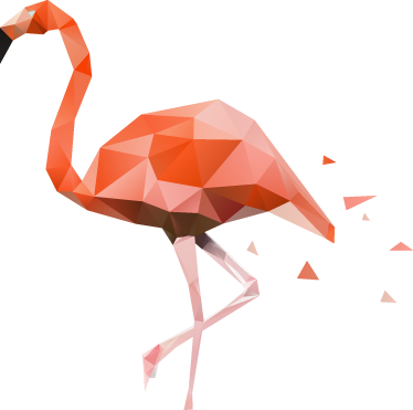 Couleur De Votre Mur - Flamingo Art Png (374x371)