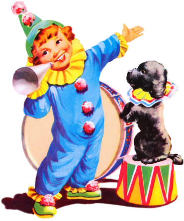 New Circus Toyand Front Door - Circus Paper Doll Book (392x475)