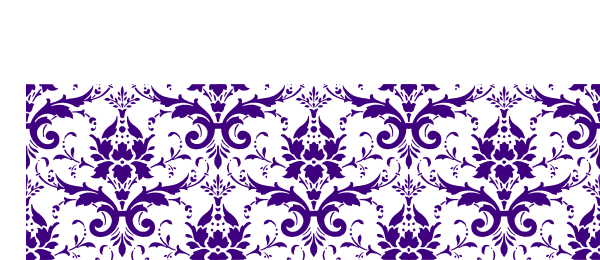 Purple Damask Clip Art - Free Vector Damask Pattern (600x260)