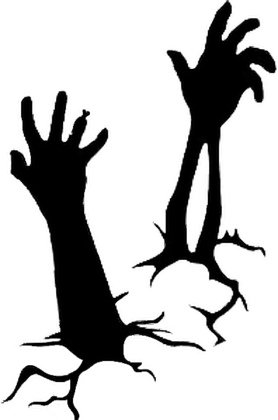 Report Abuse - Zombie Hands Svg (396x598)