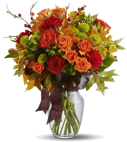 Tube Bouquet De Fleurs Automnal - Autumn Flowers For Weddings (445x500)