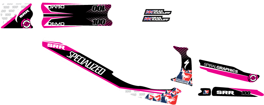 Bike Specialized Mountain Stickers Products Spiralgfx - Monoskiing (1000x445)