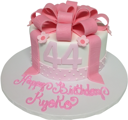 Pink Ribbon Cake - Cake (500x500)