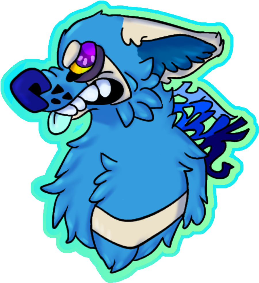 Main Fursona, Second Digi Suit Updating Ref Puddle - Cartoon (1024x1024)