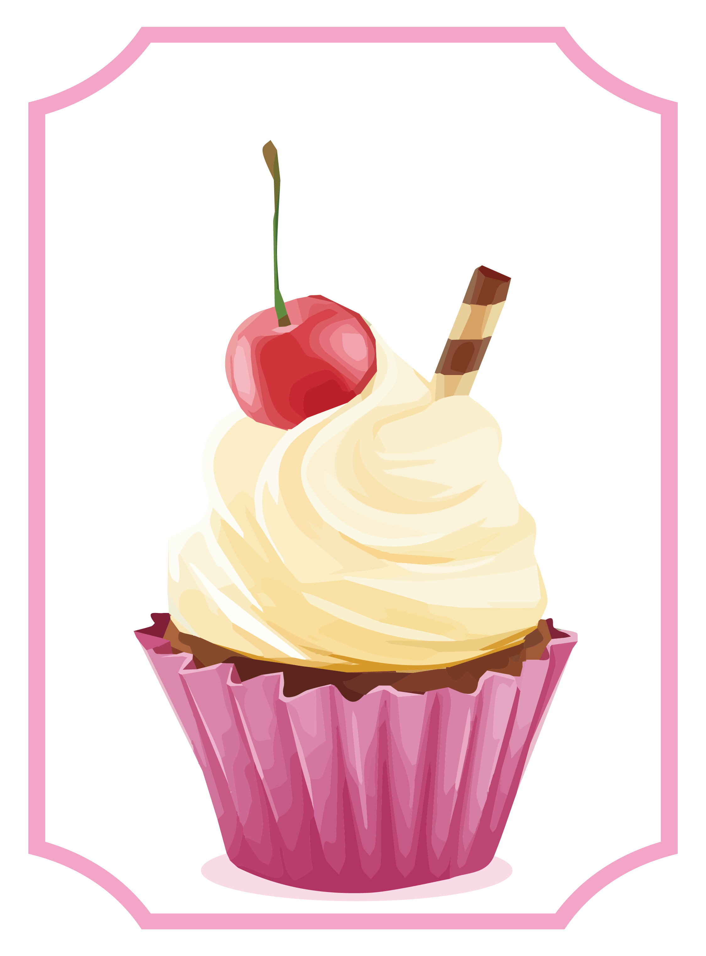 Cupcake Tart Cherry Cake Whipped Cream Cherry Pie - Tart (2248x3046)