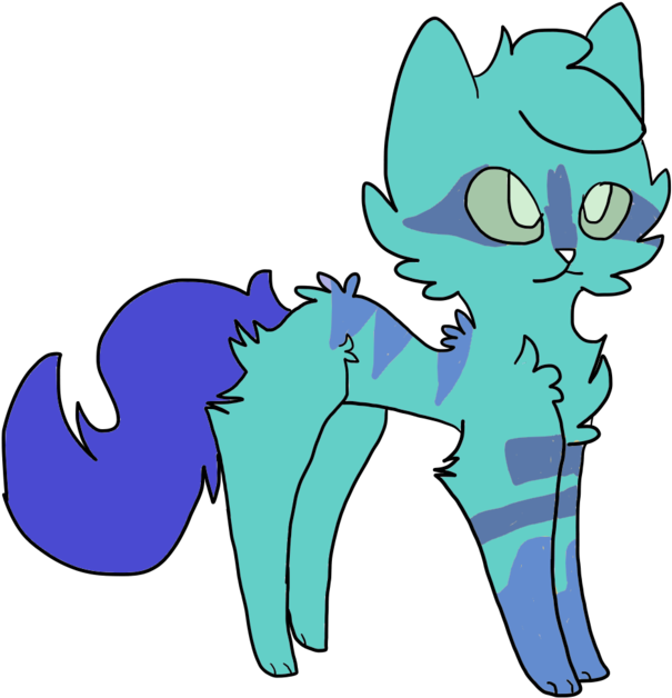 1 Point Ocean Cat Adopt By Puddlewhiskers - Cartoon (1032x774)